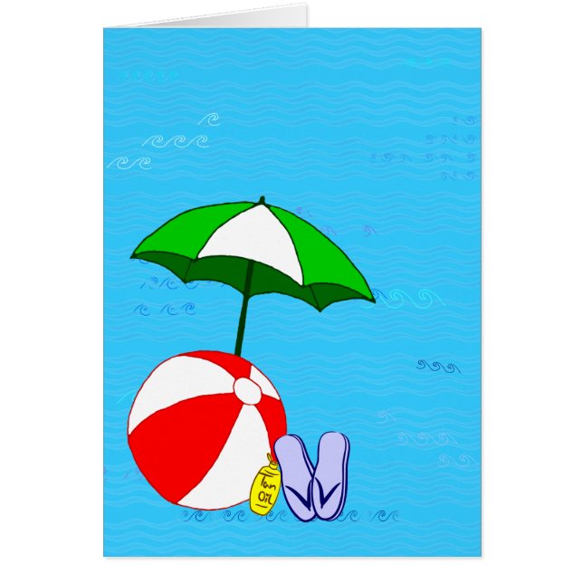 Jouets de piscine Blue Water Blank Art Card (Devant)