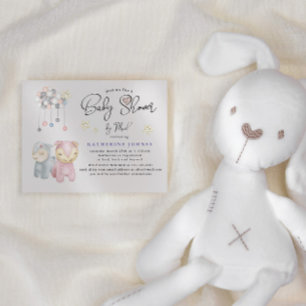 Jouets Pastel Plush Invitation Baby shower virtuel