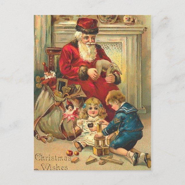 Jouets russes de carte de Noël de Père Noël de (Devant)