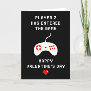 Joueur 2 - drôle de jeu vidéo carte Saint Valentin