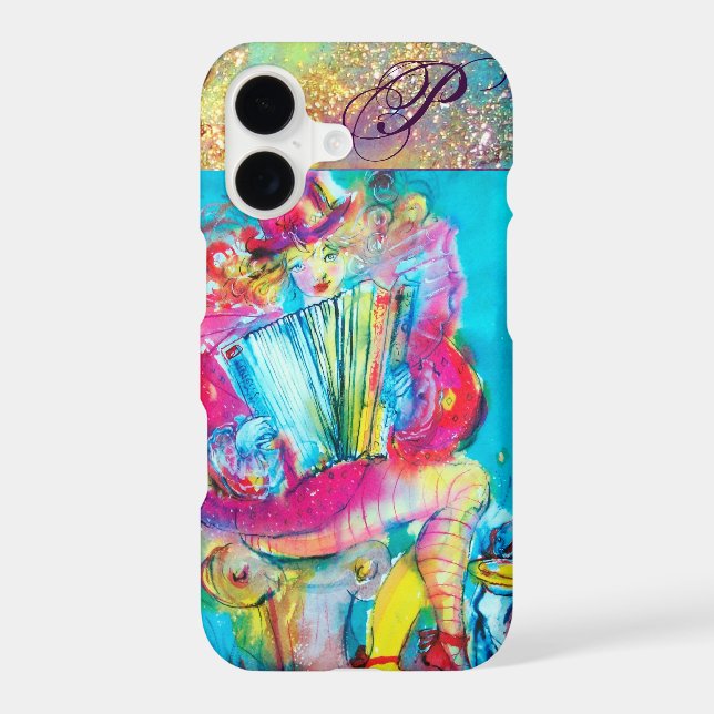 JOUEUR D'ACCORDION DANS LE MONOGRAM D'Aquarelle DE (Verso)