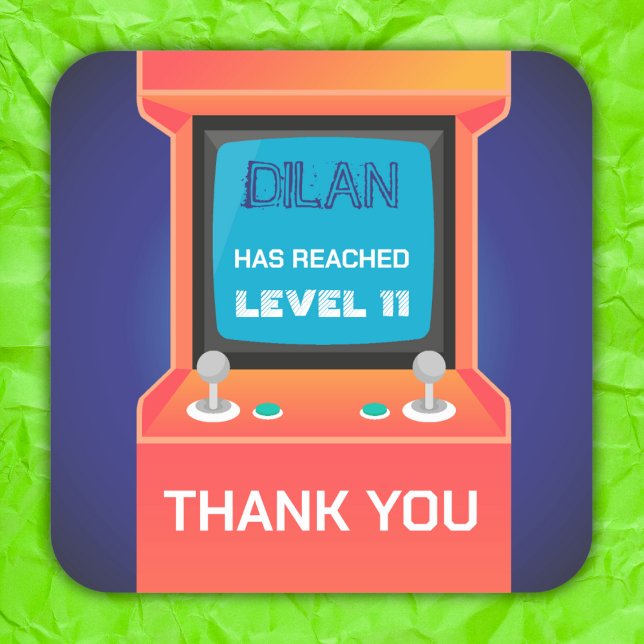 Joueur d'arcade orange merci Sticker (Créateur téléchargé)