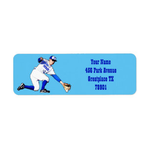Joueur de baseball avec votre retour de nom ou de