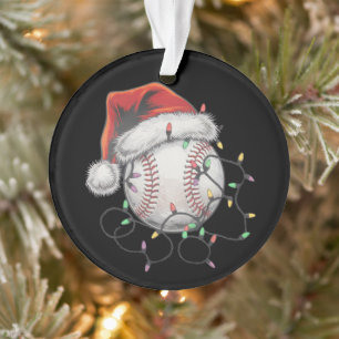 Joueur de baseball de Noël de père Noël Sports