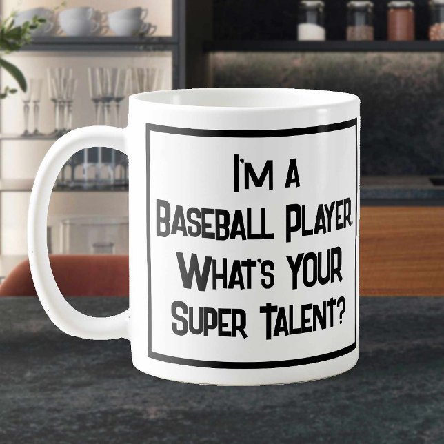 Joueur De Baseball Super Talent. Café Mug (Créateur téléchargé)