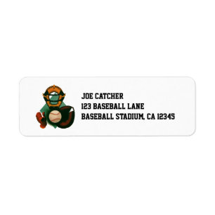 Joueur de baseball vintage, receveur avec gant
