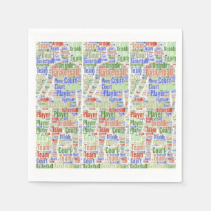 Joueur de basket-ball de serviettes en papier