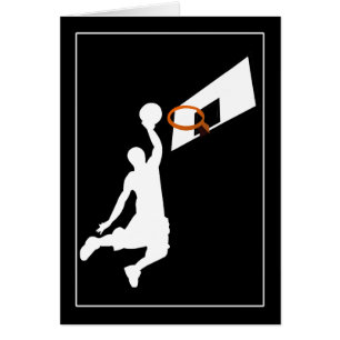 Joueur de basketball Slam Dunk - Silhouette blanch