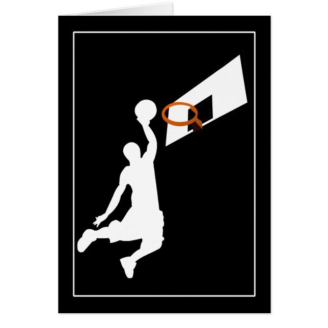Joueur de basketball Slam Dunk - Silhouette blanch (Devant)