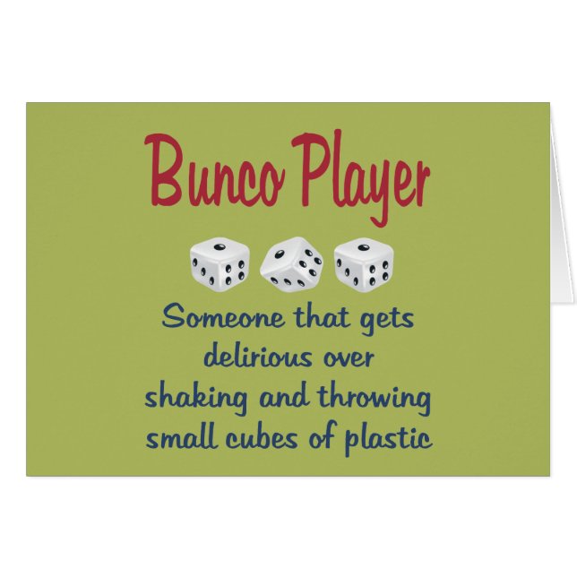 Joueur de Bunco - définition (Devant horizontal)
