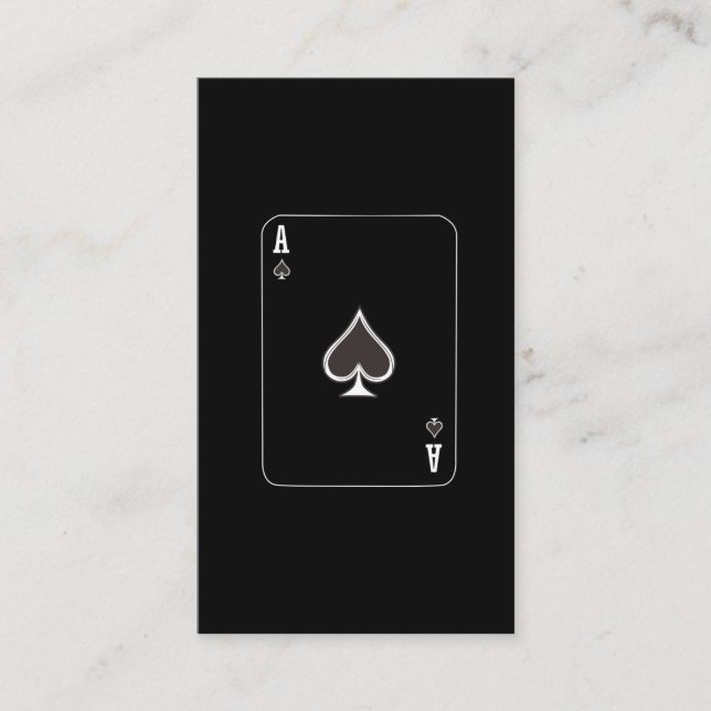 Joueur de cartes de poker à l'aube des pique (Devant)