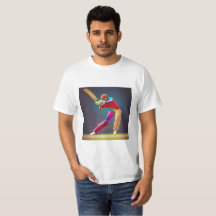 Joueur de cricket Design de T-shirt élégant