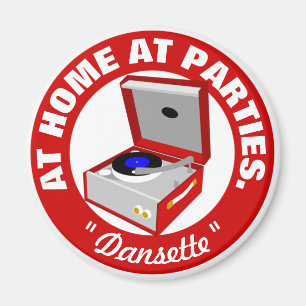 Joueur de Dansette Rouge Magnet