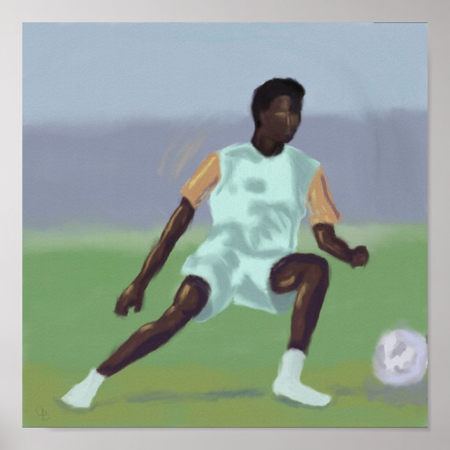 Joueur de football, affiche (Devant)