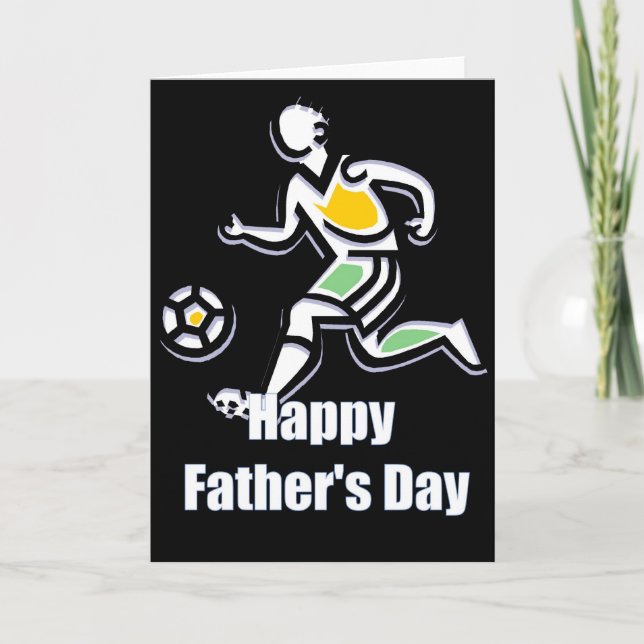 Joueur de football - Bonne carte de Fête des pères (Devant)