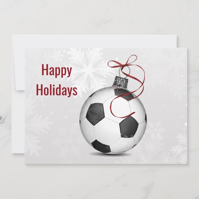 joueur de football Cartes de voeux de vacances (Devant)