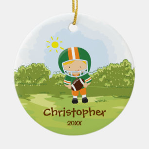 Joueur de football mignon Ornement de Noël Sport