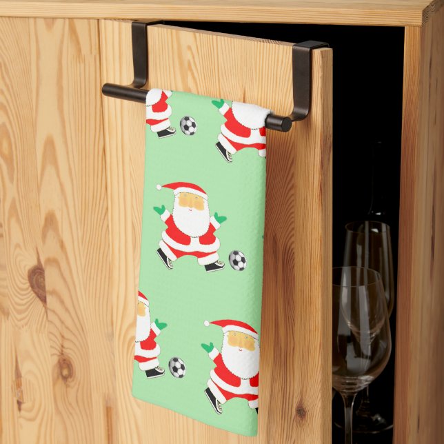 Joueur de football Serviette de Noël (Pliage en tiers)