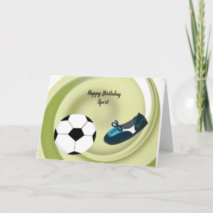 Joueur de football sportif Carte d'anniversaire