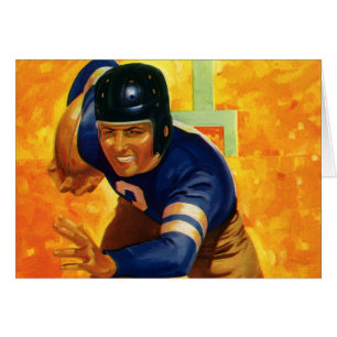 Joueur de football sportif vintage Quarterback Run