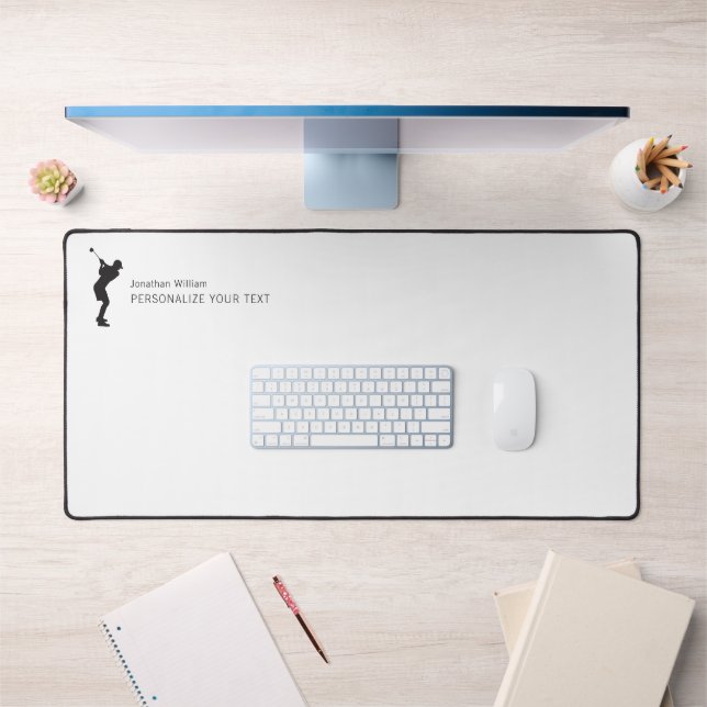 Joueur de golf minimaliste élégant Ajouter un nom  (Bureau 1)