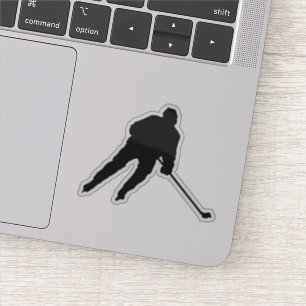 Joueur de hockey sur glace - autocollant (noir)