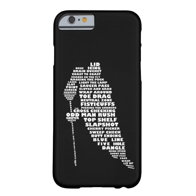 Joueur de hockey Typographie Design iPhone 6 coque (Dos)