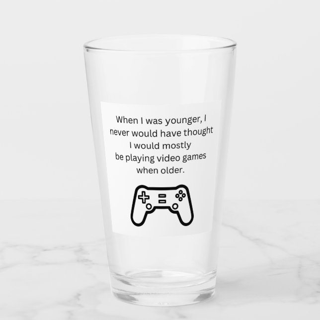 Joueur de jeu adulte bière Coupe de verre (Devant)