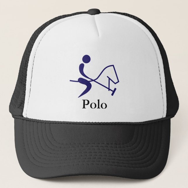 Joueur de polo - casquette de baseball de polo - (Devant)