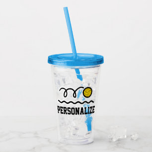 Joueur de polo d'eau personnalisé verre agrafeur a