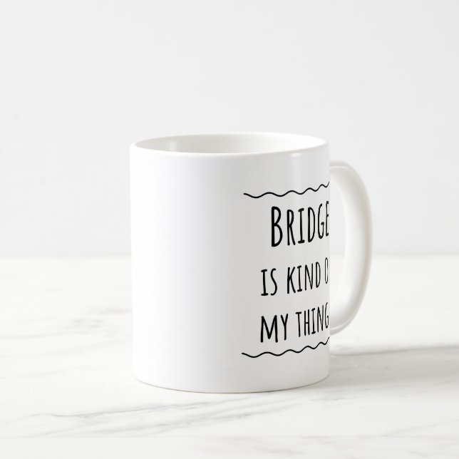 Joueur de pont partenaire cadeau café Mug (Devant droit)