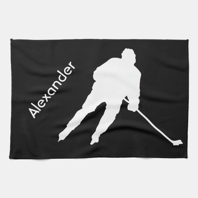 Joueur de serviettes de raie de hockey sur glace n (Horizontal)