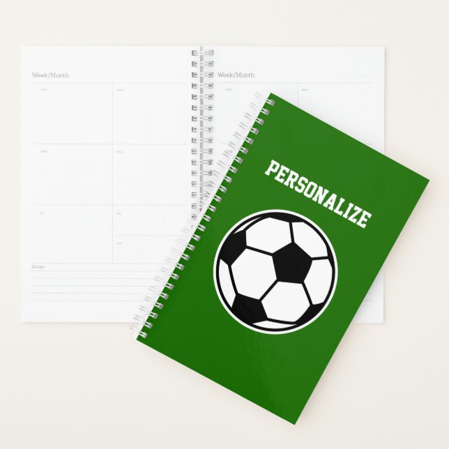 Joueur de soccer et entraîneur de spirale sur mesu (Devant avec enveloppe)