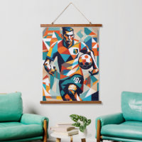 Joueur de soccer Tapisserie murale cubiste