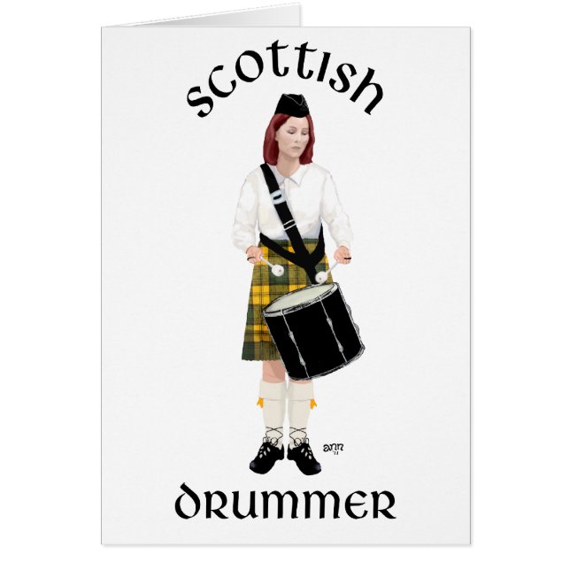 Joueur de tambour écossais - Kilt jaune (Devant)