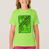 Joueur de tennis de pelouse Graphic Art T-Shirt