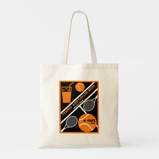 Joueur de tennis de pelouse Sac fourre-tout d'art  (Dos)