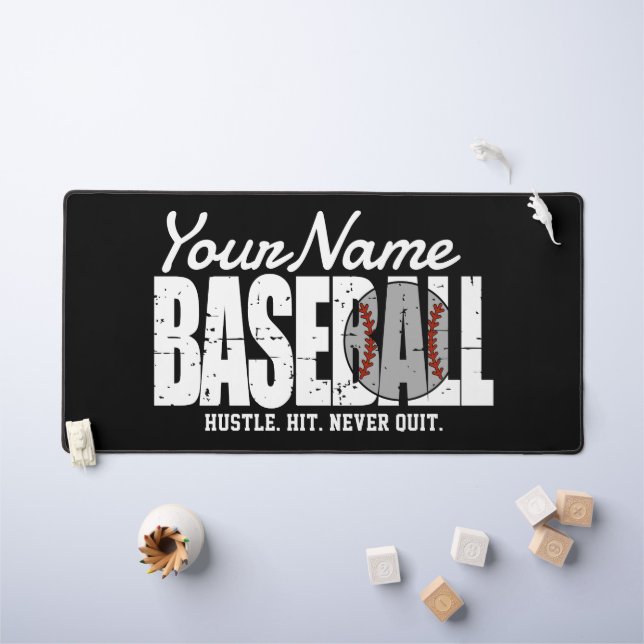 Joueur d'équipe de baseball rétro AJOUTER NOM Pins (Tableau pour enfants)