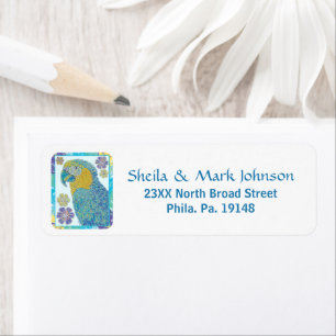 Joueur Macaw Oiseau Tropical Floral Art
