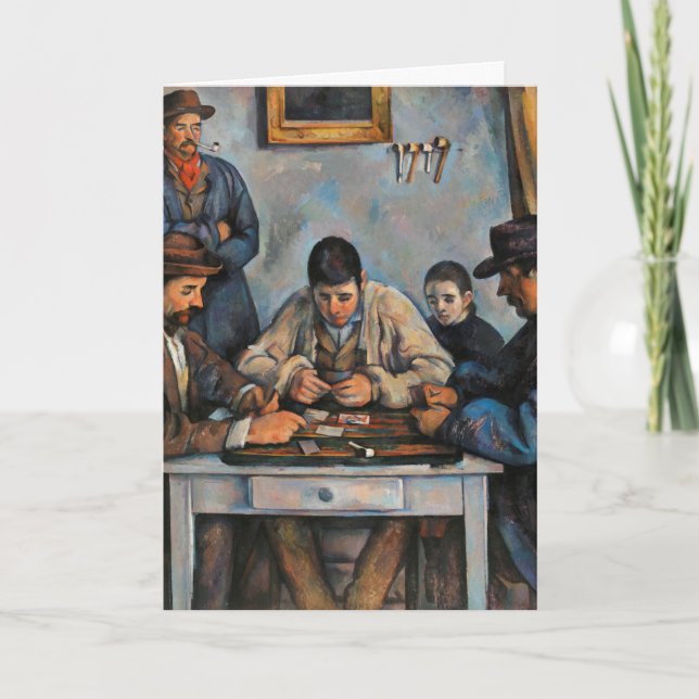 Joueurs de cartes Paul Cezanne Peinture Art (Devant)