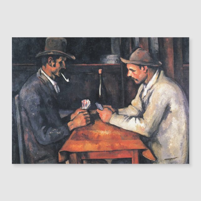 Joueurs de cartes Paul Cezanne Peinture Carte magn (Devant)