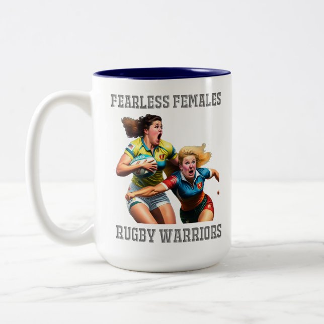 Joueurs de rugby Mug à deux tons (Gauche)
