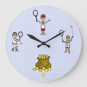 Joueurs de tennis masculin Horloge murale