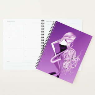 Joueuse de saxophone Musicienne  violet