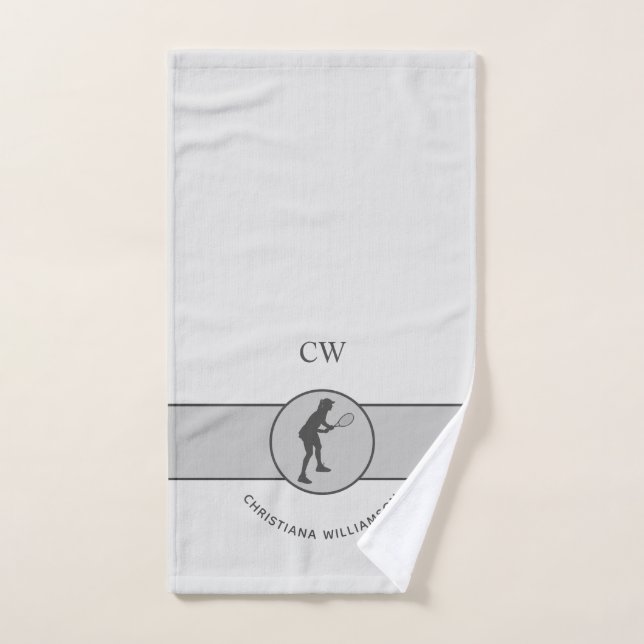 Joueuse de tennis personnalisée Tennis Girl Cadeau (Serviette à main)