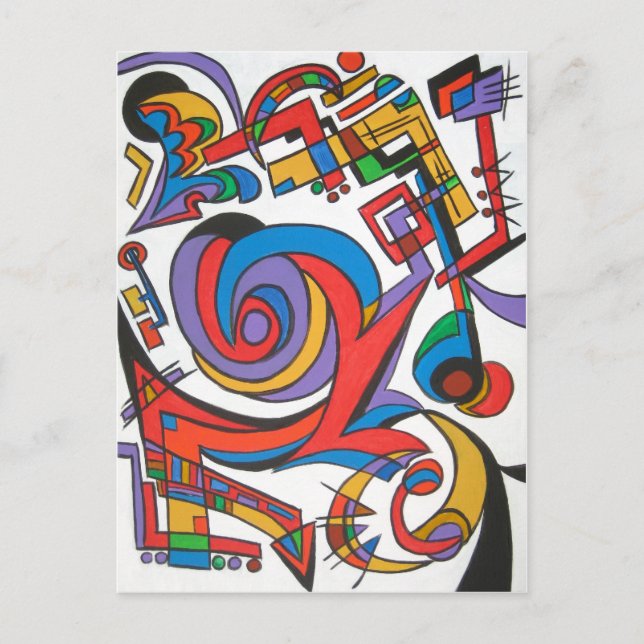 Jouez-moi du jazz - Carte postale Art Abstrait (Devant)