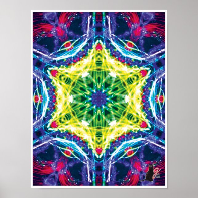 Joules Kinetic Collage Kaleidoscope Poster (Devant)