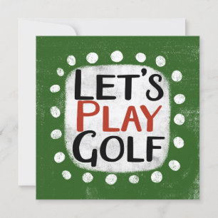 Jouons à la carte de voeux de golf