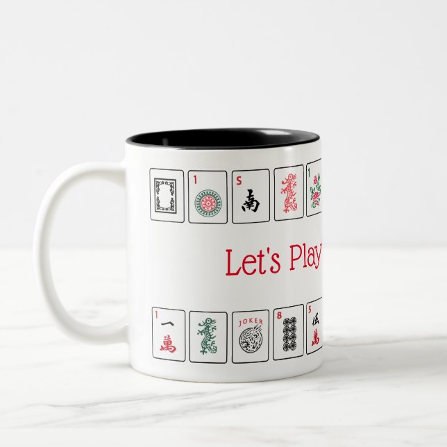 Jouons à Mah Jongg Mug (Gauche)