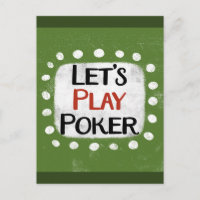 Jouons à Poker Carte Postale